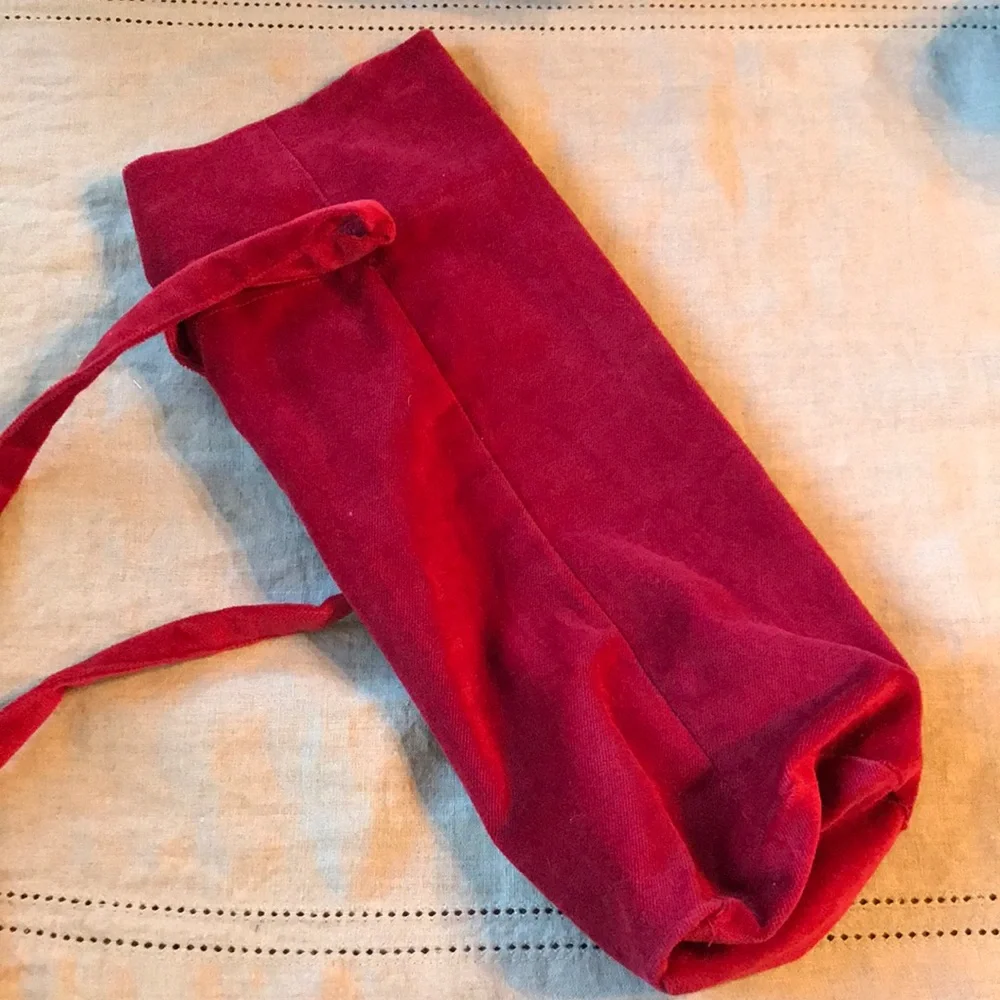 Pottery Barn Making Spirts Bright Velvet Wine Bag